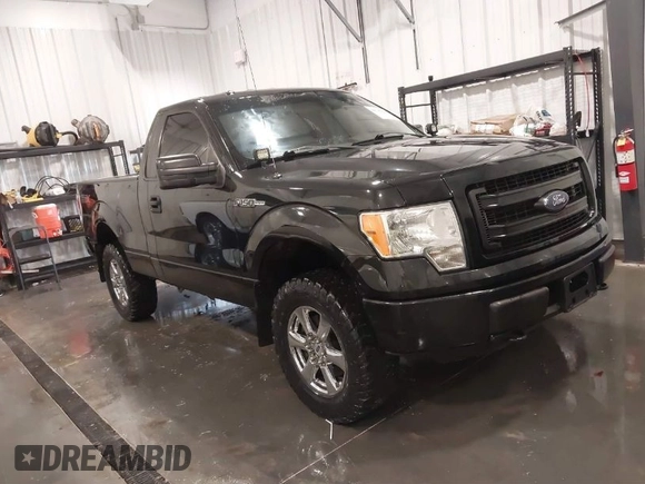 2014 Ford F-150 XL with VIN 1FTMF1EM8EFB34695, listed as a IAAI auction lot 41743020 with 129,749 mi miles. Bid and sale history available at carsss.com. Image 1.