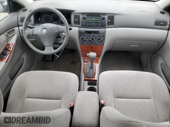 2005 Toyota Corolla CE with VIN 1NXBR32EX5Z403620, listed as a Copart auction lot 58641705 with 38,270 mi miles and Salvage title. Bid and sale history available at DreamBid. Image 8.