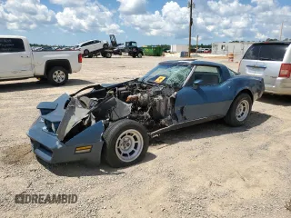 1980 Chevrolet Corvette z VIN 1Z878AS407077, wystawiony jako Copart lot #55312454 z przebiegiem Nie podano mil oraz Szkoda całkowita • Salvage title. Historia ofert i sprzedaży dostępna na DreamBid. Obrazek 1.