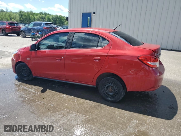 2019 Mitsubishi Mirage ES with VIN ML32F3FJ4KHF13299, listed as a Copart auction lot 58901695 with 58,644 mi miles and Salvage title. Bid and sale history available at DreamBid. Image 2.