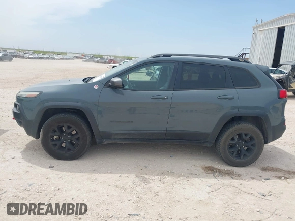 2015 Jeep Cherokee Trailhawk with VIN 1C4PJMBS0FW524479, listed as a IAAI auction lot 41908871 with 118,825 mi miles and . Bid and sale history available at DreamBid. Image 14.