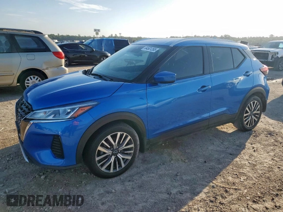 2023 Nissan Kicks SV with VIN 3N1CP5CV0PL540574, listed as a Copart auction lot 64501265 with 29,481 mi miles and Salvage title. Bid and sale history available at DreamBid. Image 1.
