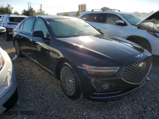 2020 Genesis G90 3.3T Premium with VIN KMTF34PA6LU078241, listed as a Copart auction lot 77247784 with 0 mi miles and Non Repairable. Bid and sale history available at carsss.com. Image 4.