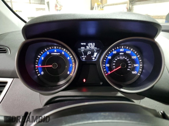 2013 Hyundai Elantra Coupe GS with VIN KMHDH6AE7DU018741, listed as a Copart auction lot 88464035 with 92,495 mi miles and Salvage Title. Bid and sale history available at carsss.com. Image 9.