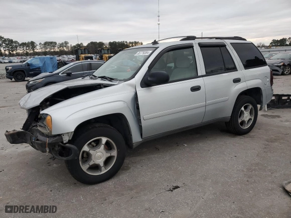 2007 Chevrolet TrailBlazer LS with VIN 1GNDS13SX72176378, listed as a Copart auction lot 85779384 with 0 mi miles and Salvage Title. Bid and sale history available at carsss.com. Image 1.