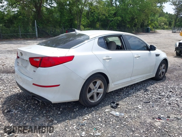 2014 Kia Optima LX with VIN 5XXGM4A74EG317632, listed as a IAAI auction lot 42172027 with 122,879 mi miles and . Bid and sale history available at DreamBid. Image 4.