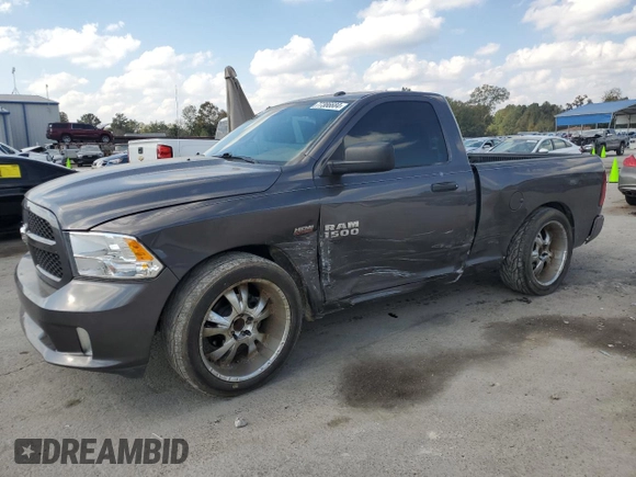 2017 Ram 1500 Express with VIN 3C6JR6AT0HG664982, listed as a Copart auction lot 77386684 with 109,175 mi miles and Salvage title. Bid and sale history available at DreamBid. Image 1.