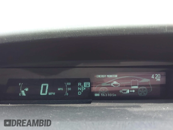 2010 Toyota Prius II with VIN JTDKN3DU0A0141600, listed as a IAAI auction lot 41968163 with 163,105 mi miles and . Bid and sale history available at DreamBid. Image 7.
