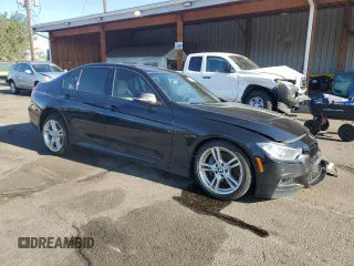 2015 BMW 3 Series 328i xDrive with VIN WBA3B3C59FJ985091, listed as a Copart auction lot 57658705 with 106,521 mi miles and Salvage title. Bid and sale history available at DreamBid. Image 4.