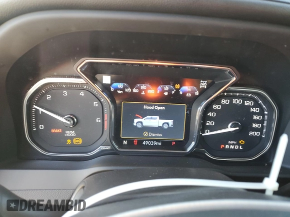 2022 GMC Sierra 1500 Denali with VIN 3GTU9FEDXNG209951, listed as a Copart auction lot 57488985 with 49,039 mi miles and Salvage title. Bid and sale history available at DreamBid. Image 9.
