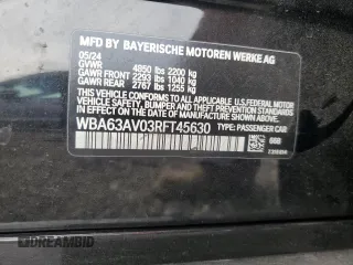 2024 BMW 4 Series 430i with VIN WBA63AV03RFT45630, listed as a Copart auction lot 81038254 with 8,134 mi miles and Salvage Title. Bid and sale history available at carsss.com. Image 14.