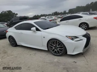 2015 Lexus RC 350 with VIN JTHHE5BC8F5005112, listed as a Copart auction lot 80900024 with 0 mi miles and Salvage Title. Bid and sale history available at carsss.com. Image 4.