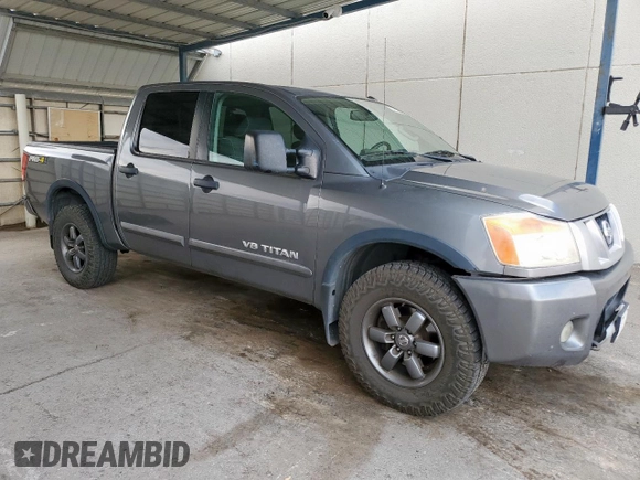 2013 Nissan Titan SV with VIN 1N6AA0EC4DN313935, listed as a Copart auction lot 57950695 with 246,851 mi miles and Salvage title. Bid and sale history available at DreamBid. Image 4.