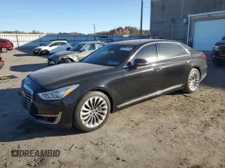2017 Genesis G90 Premium z VIN KMHG34JA9HU032580, wystawiony jako Copart lot #77711174 z przebiegiem 46 889 mil mil oraz Szkoda całkowita • Salvage title. Historia ofert i sprzedaży dostępna na DreamBid. Obrazek 1.
