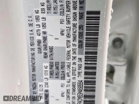 2025 Mazda 3 S Preferred z VIN 3MZBPACM8SM468564, wystawiony jako Copart lot #60070735 z przebiegiem Nie podano mil oraz Szkoda całkowita • Salvage title. Historia ofert i sprzedaży dostępna na DreamBid. Obrazek 12.