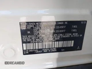 2021 Toyota RAV4 XLE with VIN 2T3P1RFV5MC152149, listed as a IAAI auction lot 42588310 with 41,075 mi miles and . Bid and sale history available at DreamBid. Image 9.