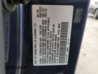 2021 Honda Odyssey EX-L with VIN 5FNRL6H70MB011669, listed as a Copart auction lot 43685815 with 77,542 mi miles and Salvage Title. Bid and sale history available at DreamBid. Image 15.