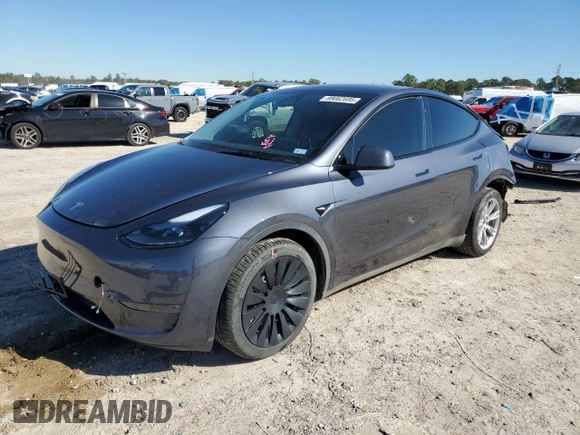2023 Tesla Model Y Long Range with VIN 7SAYGDEE9PA180293, listed as a Copart auction lot 89062695 with 21,648 mi miles and Salvage Title. Bid and sale history available at DreamBid. Image 1.