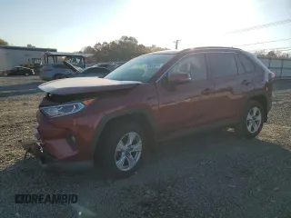 2021 Toyota RAV4 Hybrid XLE with VIN JTMRWRFV7MD130630, listed as a Copart auction lot 76802014 with 0 mi miles and Salvage Title. Bid and sale history available at carsss.com. Image 1.