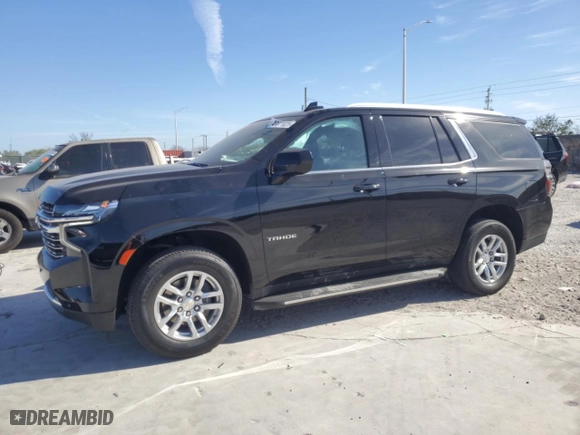 2023 Chevrolet Tahoe LT with VIN 1GNSCNKD6PR274698, listed as a Copart auction lot 49871025 with 85,319 mi miles and Salvage Title. Bid and sale history available at carsss.com. Image 1.