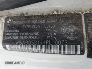 2004 BMW 3 Series 330Ci with VIN WBABD53444PL10073, listed as a Copart auction lot 44698835 with 377,181 mi miles and Clean Title. Bid and sale history available at carsss.com. Image 13.