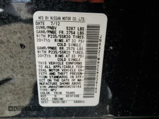 2012 Nissan Murano SL z VIN JN8AZ1MW0CW239164, wystawiony jako Copart lot #60280395 z przebiegiem 135 489 mil mil oraz Szkoda całkowita • Salvage title. Historia ofert i sprzedaży dostępna na DreamBid. Obrazek 12.