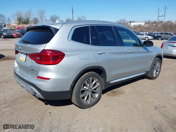 2019 BMW X3 xDrive30i with VIN 5UXTR9C55KLP84948, listed as a IAAI auction lot 41697979 with 107,537 mi miles. Bid and sale history available at carsss.com. Image 4.