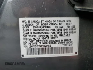 2008 Acura MDX Tech Pkg with VIN 2HNYD28388H512155, listed as a Copart auction lot 80867464 with 142,734 mi miles and Salvage Title. Bid and sale history available at carsss.com. Image 13.