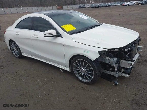 2016 Mercedes-Benz CLA with VIN WDDSJ4EB8GN353581, listed as a IAAI auction lot 41694792 with 109,332 mi miles. Bid and sale history available at carsss.com. Image 1.
