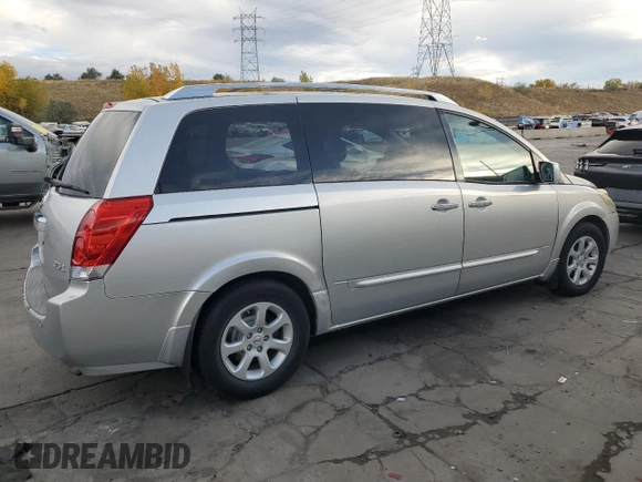 2008 Nissan Quest SL with VIN 5N1BV28U98N113033, listed as a Copart auction lot 75962404 with 132,666 mi miles and Clean Title. Bid and sale history available at carsss.com. Image 3.