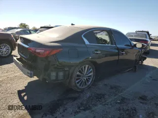 2018 Infiniti Q50 3.0t LUXE with VIN JN1EV7AR4JM430138, listed as a Copart auction lot 76386514 with 63,783 mi miles and Salvage Title. Bid and sale history available at carsss.com. Image 3.