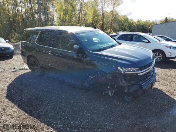 2021 Chevrolet Tahoe Commercial with VIN 1GNSKLED4MR476230, listed as a Copart auction lot 75313974 with 124,085 mi miles and Salvage Title. Bid and sale history available at carsss.com. Image 4.