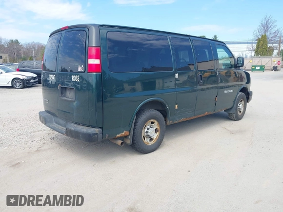 2008 Chevrolet Express Passenger z VIN 1GAGG25K481208039, wystawiony jako IAAI lot #42065395 z przebiegiem 390 738 mil mil oraz . Historia ofert i sprzedaży dostępna na DreamBid. Obrazek 4.