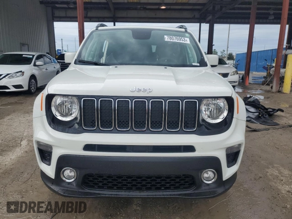 2020 Jeep Renegade Latitude with VIN ZACNJBBB7LPL44224, listed as a Copart auction lot 78076953 with 32,153 mi miles and Salvage title. Bid and sale history available at DreamBid. Image 5.