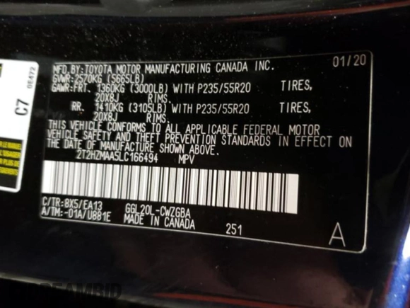 2020 Lexus RX with VIN 2T2HZMAA5LC166494, listed as a Copart auction lot 35879063 with 18,394 mi miles. Bid and sale history available at carsss.com. Image 13.