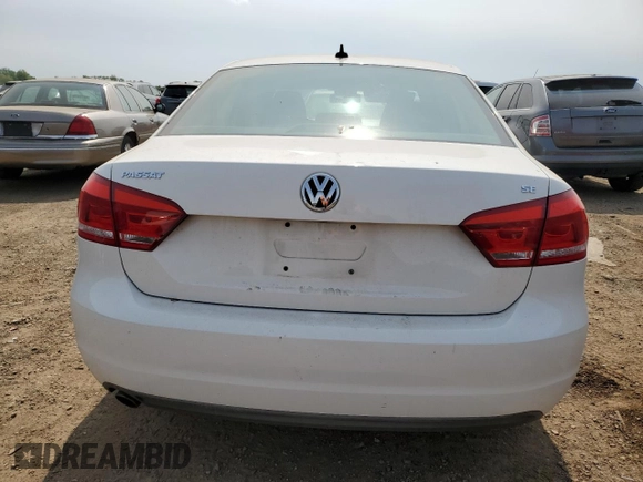 2012 Volkswagen Passat SE with VIN 1VWBP7A32CC012012, listed as a Copart auction lot 58757365 with 83,142 mi miles and Salvage title. Bid and sale history available at DreamBid. Image 6.