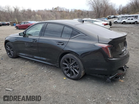 2023 Cadillac CT5 Sport with VIN 1G6DU5RK3P0105278, listed as a Copart auction lot 80003734 with 27,806 mi miles and Salvage Title. Bid and sale history available at DreamBid. Image 2.