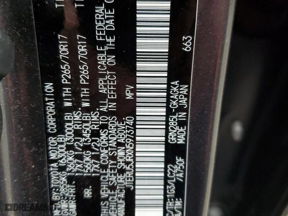 2022 Toyota 4Runner TRD Off Road Premium with VIN JTERU5JRXN5973740, listed as a Copart auction lot 46648495 with 28,001 mi miles and Salvage Title. Bid and sale history available at carsss.com. Image 12.