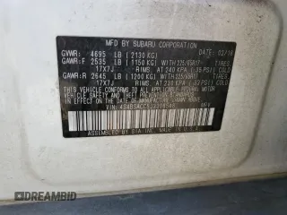 2018 Subaru Outback Premium with VIN 4S4BSACC5J3308548, listed as a Copart auction lot 61794915 with 126,097 mi miles and Salvage title. Bid and sale history available at DreamBid. Image 14.