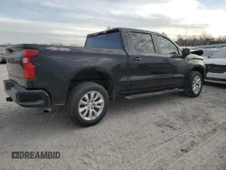 2021 Chevrolet Silverado 1500 Custom with VIN 1GCPYBEK9MZ394709, listed as a Copart auction lot 85477834 with 38,313 mi miles and Salvage Title. Bid and sale history available at DreamBid. Image 3.