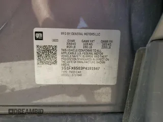 2023 Chevrolet Bolt EV 2LT z VIN 1G1FX6S03P4191947, wystawiony jako Copart lot #55965675 z przebiegiem 28 450 mil mil oraz Nie do naprawy. Historia ofert i sprzedaży dostępna na DreamBid. Obrazek 13.