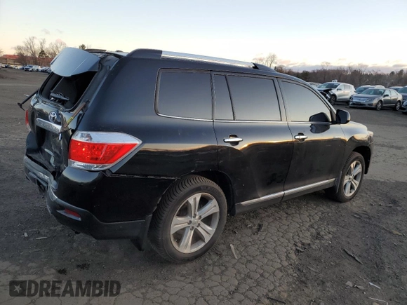 2012 Toyota Highlander Limited with VIN 5TDDK3EHXCS124113, listed as a Copart auction lot 87661275 with 168,543 mi miles and Salvage Title. Bid and sale history available at carsss.com. Image 3.