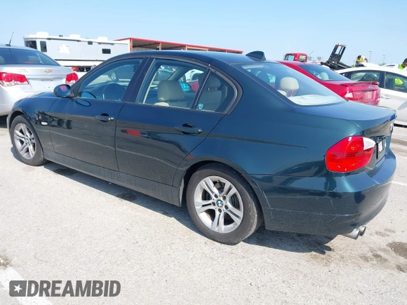 2008 BMW 3 Series 328i with VIN WBAVA37548NL50443, listed as a IAAI auction lot 42139674 with 129,105 mi miles and . Bid and sale history available at DreamBid. Image 3.