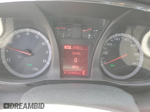 2015 GMC Terrain SLT with VIN 2GKALSEK6F6158543, listed as a Copart auction lot 50837305 with 123,859 mi miles and Salvage Title. Bid and sale history available at carsss.com. Image 9.