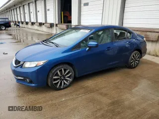 2015 Honda Civic Sedan EX-L with VIN 2HGFB2F96FH504029, listed as a Copart auction lot 51946275 with 142,837 mi miles and Salvage Title. Bid and sale history available at carsss.com. Image 1.