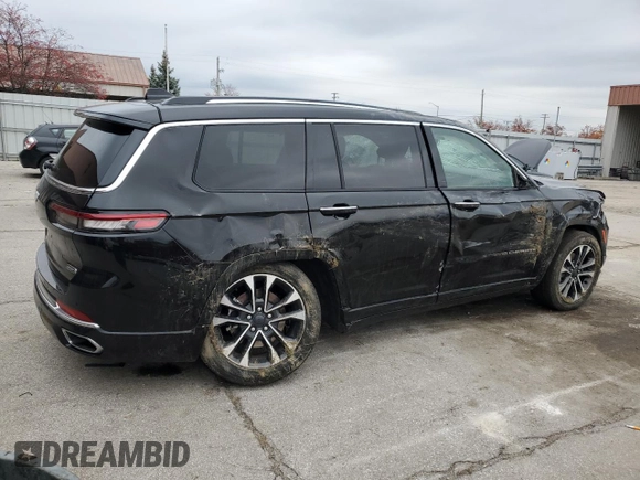2022 Jeep Grand Cherokee Overland with VIN 1C4RJKDG1N8638676, listed as a Copart auction lot 82389224 with 22,451 mi miles and Salvage title. Bid and sale history available at DreamBid. Image 3.