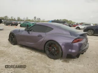 2022 Toyota GR Supra 3.0 with VIN WZ1DB0C03NW050968, listed as a Copart auction lot 44450175 with 22,420 mi miles and Salvage Title. Bid and sale history available at carsss.com. Image 2.