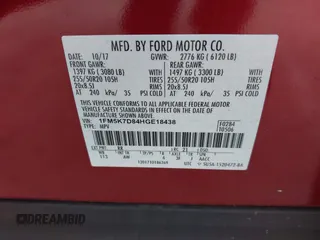 2017 Ford Explorer XLT with VIN 1FM5K7D84HGE18438, listed as a IAAI auction lot 42311925 with 134,650 mi miles and . Bid and sale history available at DreamBid. Image 9.