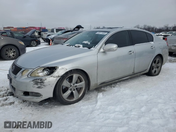 2008 Lexus GS 350 with VIN JTHBE96S580028622, listed as a Copart auction lot 44801125 with 342,828 mi miles and Salvage Title. Bid and sale history available at carsss.com. Image 1.