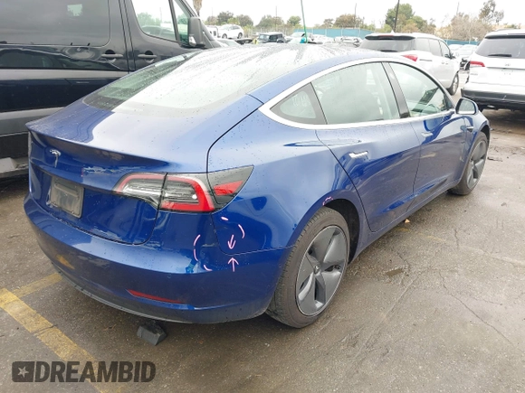 2020 Tesla Model 3 Standard Range Plus with VIN 5YJ3E1EAXLF644679, listed as a IAAI auction lot 41500595 with 53,726 mi miles and . Bid and sale history available at DreamBid. Image 4.